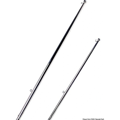 Držiak vlajky s háčikom 610mm nerez