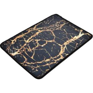 Foutastic Черна/златна постелка за баня 60x40 cm Goldes - Foutastic (359CHL4172)