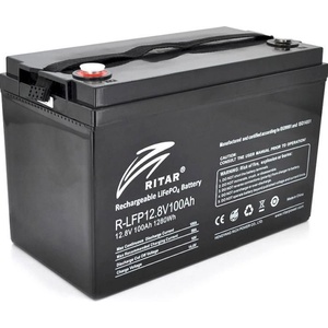 Ritar Литиево йонни батерии LFP12.8V100AH 12V / 100Ah -330/ 172 /214 mm F12/M8 RITAR (RITAR-LFP-12.8V-100AH) - Allstore