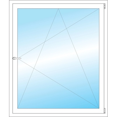 OKNA HNED Plastové okno 113x134 cm bílé otevíravé a sklopné pravé