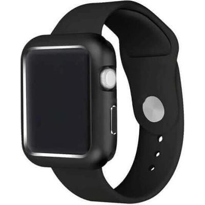 SES Magnetický hliníkový ochranný rámik pre Apple Watch 45 mm 7.série - čierny 9919