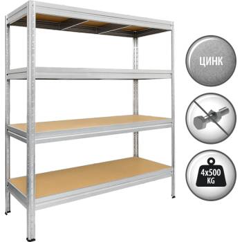 Image 1 of Carmen Метален стелаж MEGA 177x180x60 см, 500 кг на рафт - цинк (B3580514_2)