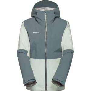Mammut Дамско водоустойчиво яке Mammut Women's Linard Guide Hardshell Hooded Jacket Waterproof jacket - Silver Sage / Strata - размер XS (102-4975-0511)