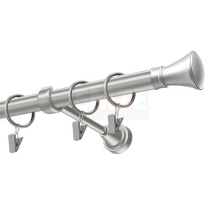 Karpol Garniža 19 mm Monako strieborná jednoduchá 150 - 600 cm