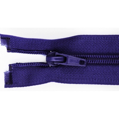 Pro Háčkování Spirálový zip dělitelný 50 cm maceškově fialový