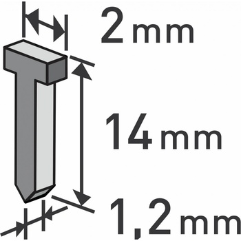 EXTOL Klince do sponkovacej pištole 1000ks, dĺžka/L 14mm Extol 8852405