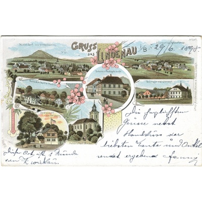 LINDENAU / Lindava, 1898. – Zboží Dáma