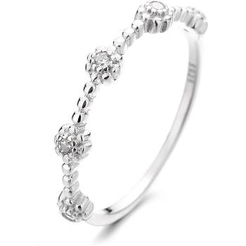 DELIS Пръстен от сребро 925, jw1317, модел цветя, родиево покритие (jw1317)