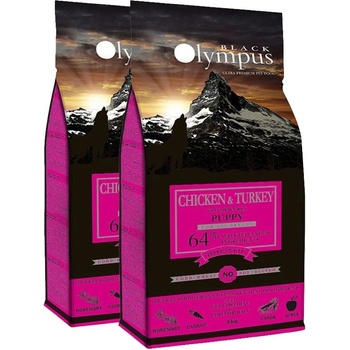 Black Olympus Puppy Chicken & Brown Rice 2 x 12 kg