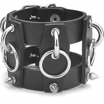 Image 1 of Leather & steel fashion гривна cofin rings - lsf1 122