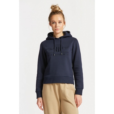 Gant Reg Tonal Shield Hoodie modrá