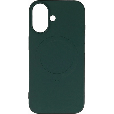HQWear Течен силиконов кейс с MagSafe за iPhone 16e - зелен (5907769374753)