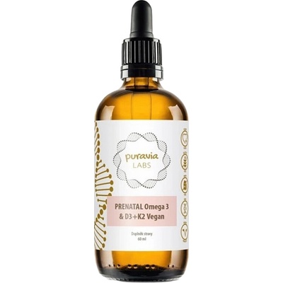 Puravia LABS Prenatal Omega 3 & D3+ K2 Vegan 60 ml