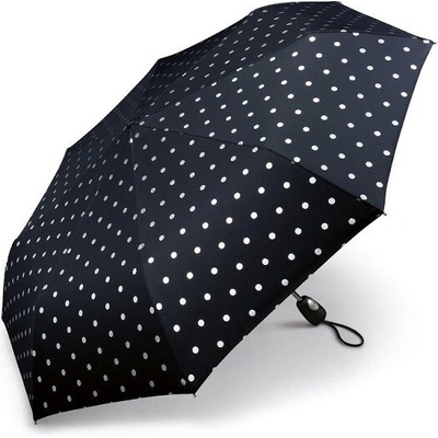 Pierre Cardin deštník skládací Easymatic Metallic Dots černý