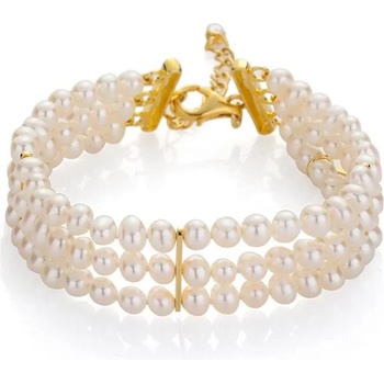 Image 1 of Swan Гривна със сладководни бели перли R6183BWG Swan