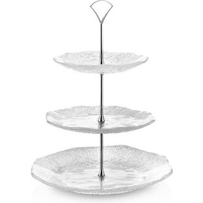 Diaman Podnos na zákusky číry 28-22-18x35 cm