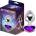 Afterdark Heart Shaped Butt Plug Silver/Purple Size S