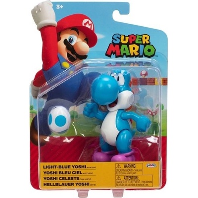 Jakks Pacific Super Nintendo Super Mario Light Blue Yoshi 10 cm