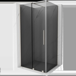 Mexen Velar плъзгаща се душ кабина 110 x 90 см, графит, четкан никел - 871-110-090-41-97 (871-110-090-41-97)