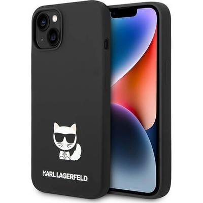 KARL LAGERFELD Кейс Karl Lagerfeld KLHCP14MSLCTBK за iPhone 14 Plus 6.7", твърд, черен / черен, Silicone Choupette Body (3666339076566)