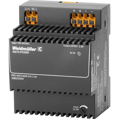 Weidmüller 2580230000 napájecí zdroj 24 V/DC 2.5 A 60 W Obsah 1 ks