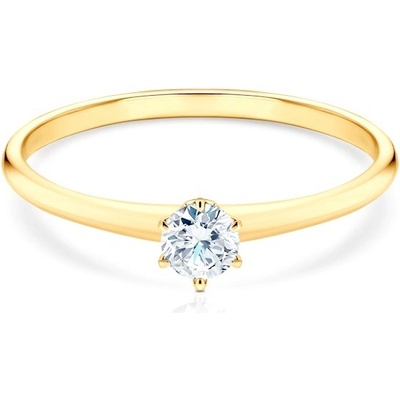 Savicki Zásnubní prsten The Journey žluté zlato laboratorní diamant TJ R7 LAB Z