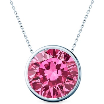 SAVICKI Колие The Journey бяло злато, розов лабраторен диамант