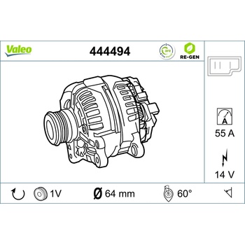 Alternátor VALEO 444494