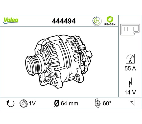 Alternátor VALEO 444494