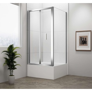 POLYSAN Deep - Душ ъгъл 100x90 см, L/R вариант, прозрачно стъкло/хром MD1910MD3316 (MD1910MD3316)