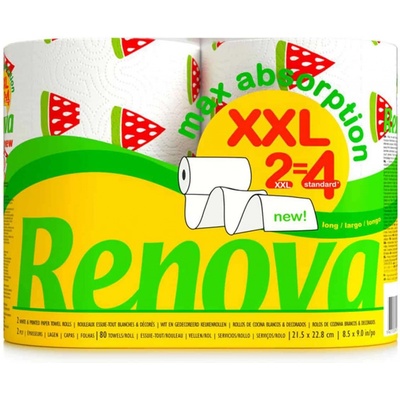 RENOVA Letní kuchyňské utěrky 2vrstvé, 2 role – Zboží Mobilmania