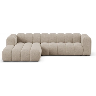 Micadoni Бежов шенилов ъглов диван (ляв ъгъл) Lupine - Micadoni (MIC_LC_L_214_F1_LUPINE2)