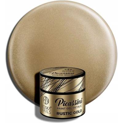 Boska Nails Picassini Metalic Paint gel na zdobení rustic gold 5 ml
