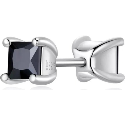 Linda's Jewelry strieborná náušnice na jedno ucho Black Square IN397