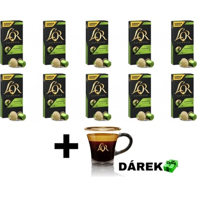 L'Or Lungo Elegante Intenzita 6 hliníkových kapsúl kompatibilných s kávovarmi Nespresso 100 ks