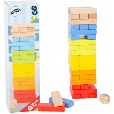 Small Foot Dřevěná Jenga duhová