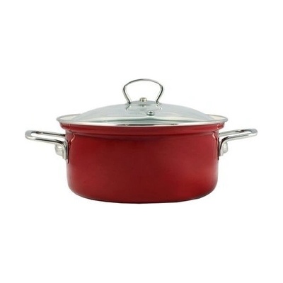 BELIS Rendlík smalt a skleněná poklice 16cm 1,4l ECO-CERAM
