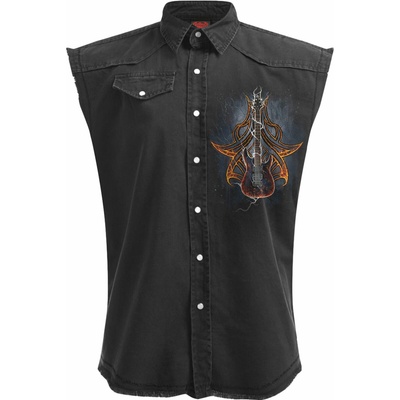RukaHore Spiral Stairs košeľa Death Rocker black print unisex čierna