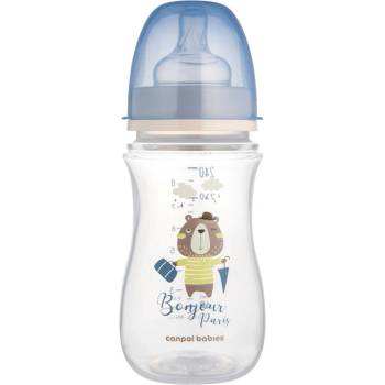 Canpol babies Антиколик шише Canpol Easy Start - Bonjour Paris, 240 ml, синьо (35/232_blu)