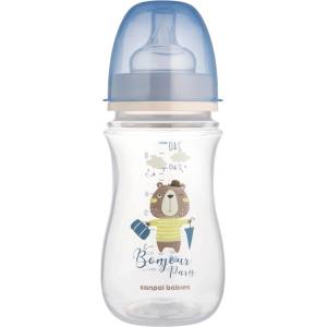 Canpol babies Антиколик шише Canpol Easy Start - Bonjour Paris, 240 ml, синьо (35/232_blu) - ozone