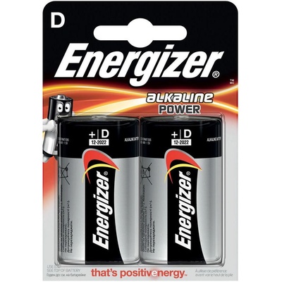 Energizer Батерии Energizer Alkaline Power D, LR20, 2 Броя (E301003401) (E301003401)