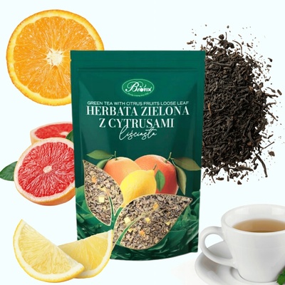 Bifix Zelený čaj sypaný s citrusmi pomaranč green tea 100 g