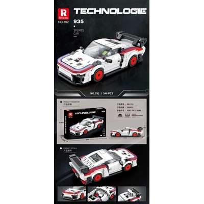 Reobrix Technická Stavebnica Športové auto 346ks, biele
