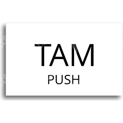 ACCEPT Tabulka SEM - TAM - typ 34 (80 x 50 mm) - bílá tabulka - černý tisk bez rámečku