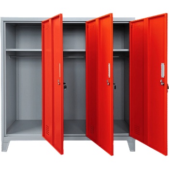 Carmen Метален шкаф Carmen CR-1603 E JZ - сив-червен (3580159)