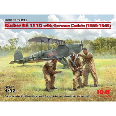 ICM Bücker Bü 131D with German Cadets 1939-45 4x camo 32034 1:32