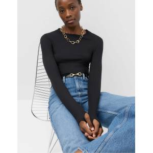 Marks & Spencer Туника от ултрамек материал Marks & Spencer черна Marks & Spencer | Cheren | ЖЕНИ | XS