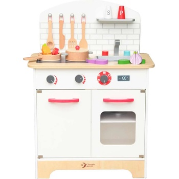Classic World Детска дървена кухня за игра с аксесоари (cw4201)