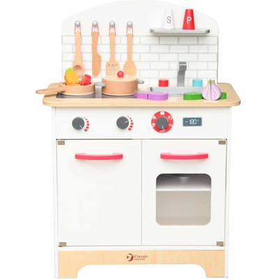 Classic World Детска дървена кухня за игра с аксесоари (cw4201)