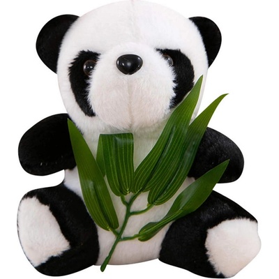 20 см плюшена панда с бамбук